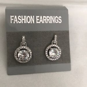Sterling silver 925 cubic zirconia earring new